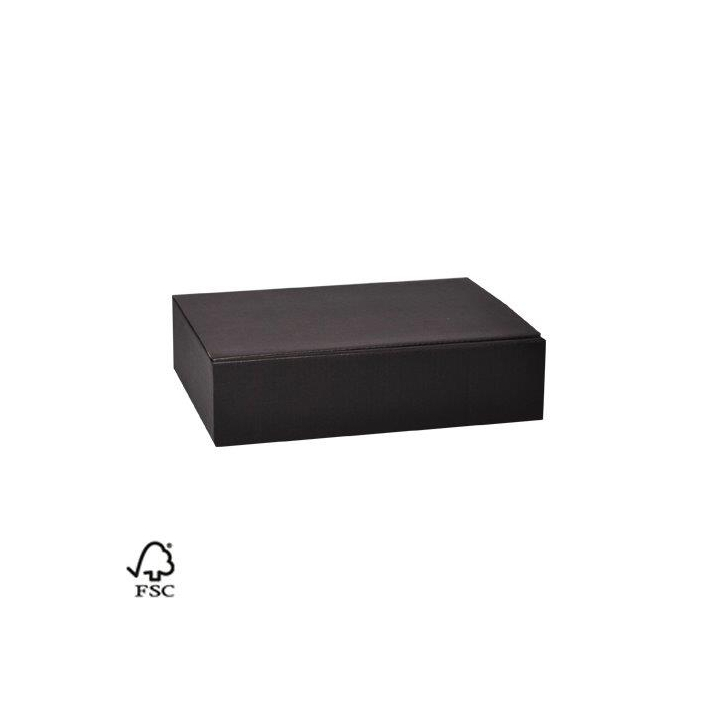 Geschenkdoos, 3 fles, 360x255x95mm, zwart dessin new lino - 0