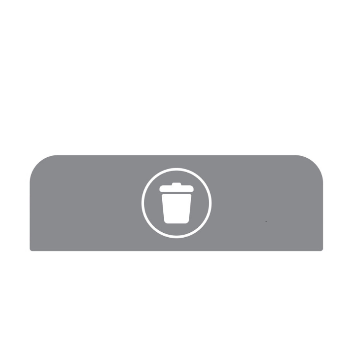 Communicatiepaneel voor Rubbermaid Configure 87 liter, grijs, VB 501555 | restafval Frans - 0
