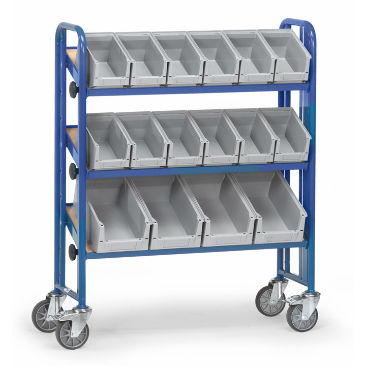 Bakkenwagen met magazijnbakken, 900x315mm Draagverm. 250kg - 0