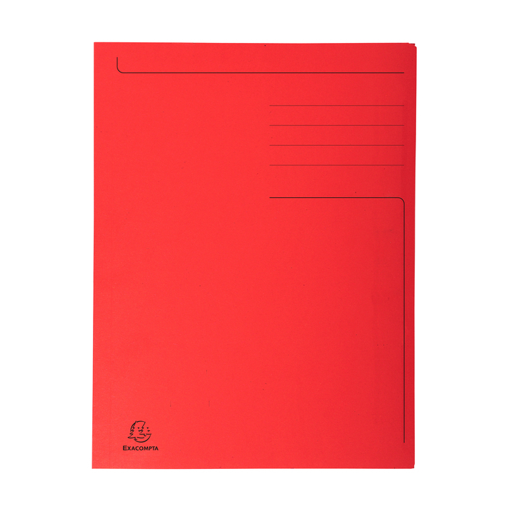 Dossiermap exacompta forever 280g 3kleppen rood(448003e) - 0