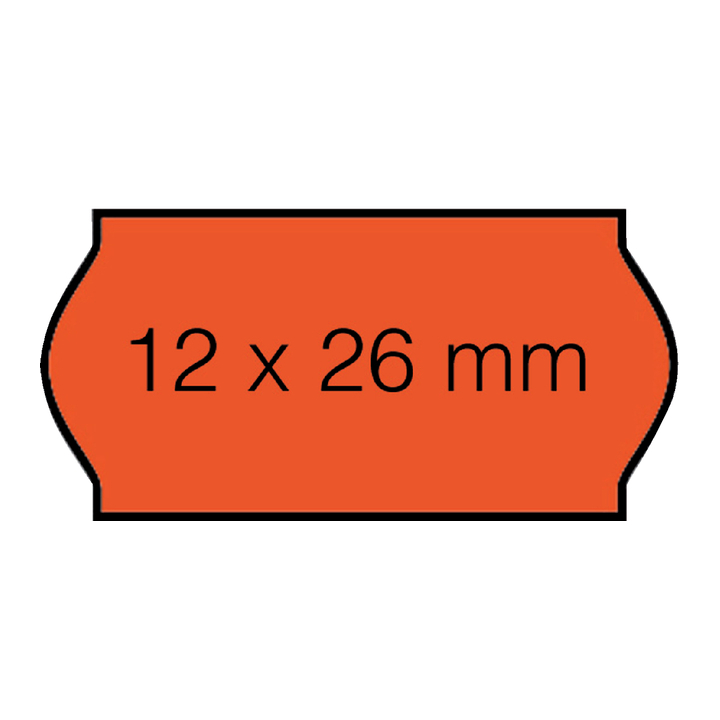Prijsetiket open c6 perm fluor rood - 0