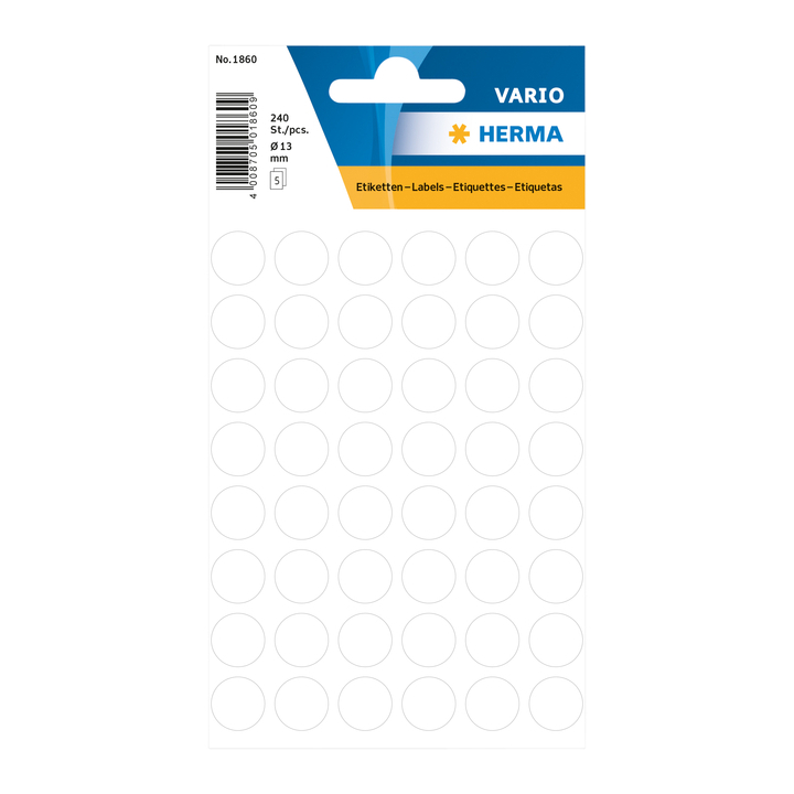Etiket herma 1860 rond 12mm 240st - 0