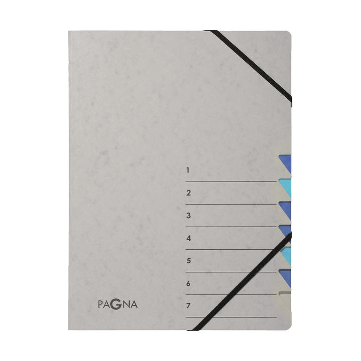 Sorteermap pagna easy 7tab a4 pp grijs/blauw(p4430702) - 0