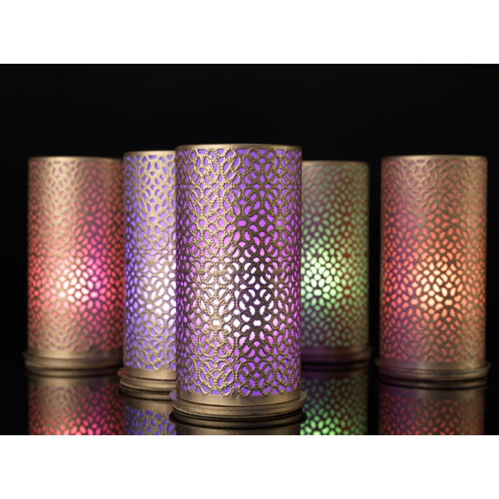 Duni | LED Lamphouder | 140x75mm | Kandelaar Bliss Gold | 176149 (4 stuks) - 1