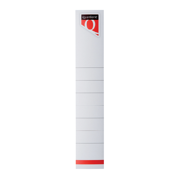 Quantore, rugetiket smal, 34x190mm, zelfklevend, wit (10 st) - 0