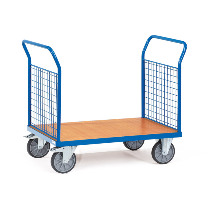 Dubbele kopwandwagen met gaas, 1200x800mm Draagverm. 600kg - 0