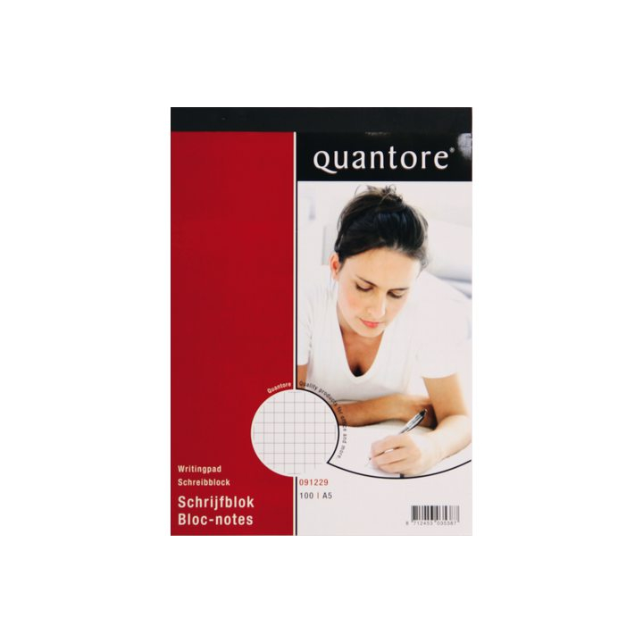 Schrijfblok quantore a5 ruit 5x5 60gram - 1