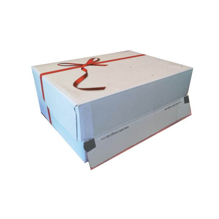 Gift box small  Colompac golfkarton 241x166x94mm Uni blauw - 1