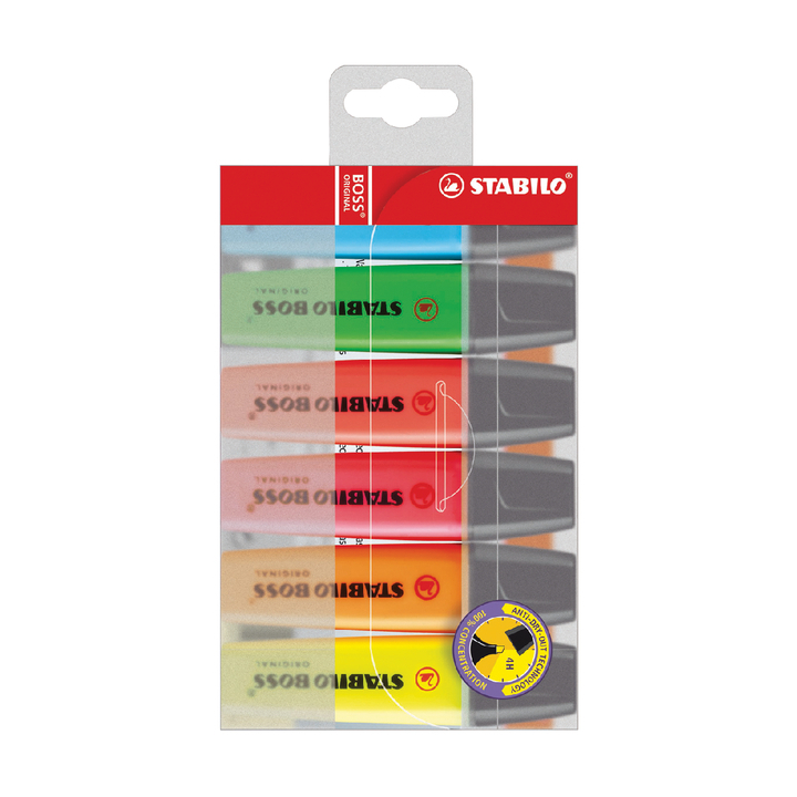 Markeerstift stabilo boss ass 6st - 0