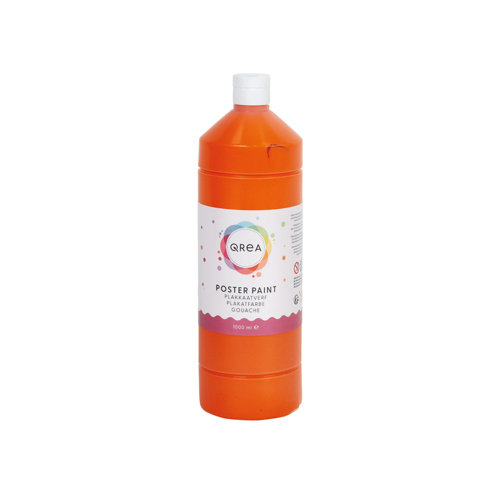 Plakkaatverf qrea oranje 1000ml(47504) - 0
