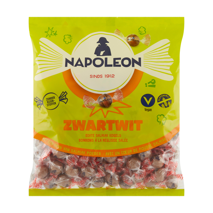 Snoep napoleon zwart wit zak 1kg(32553) - 0