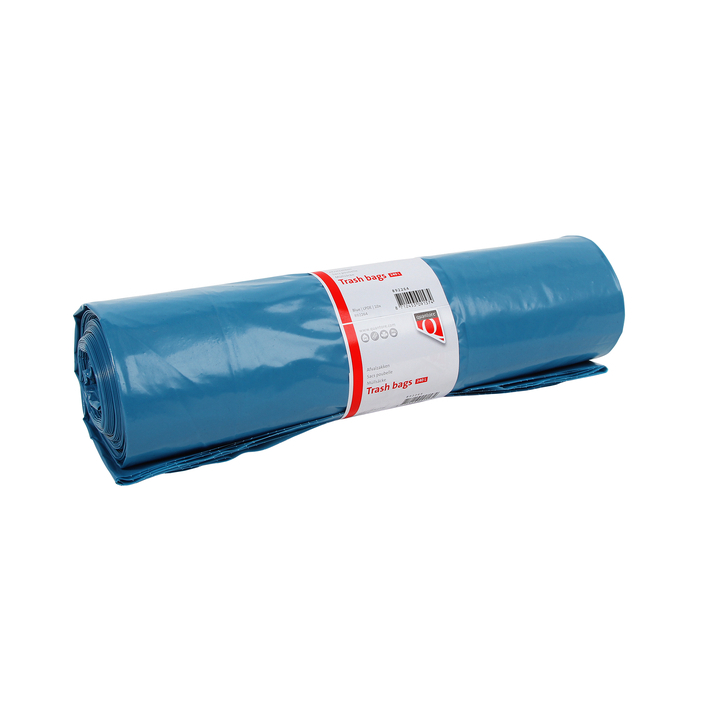 Quantore | Afvalzak | LDPE | 65/25x140cm | 240 Liter | T70 | Blauw (10 zakken) - 0