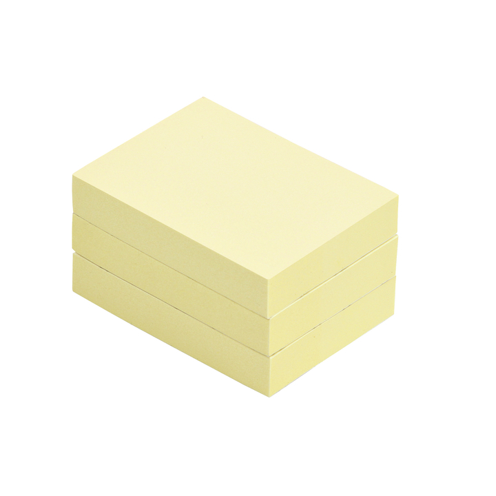 Memoblok quantore 50x40mm geel, set/3 blokjes - 0