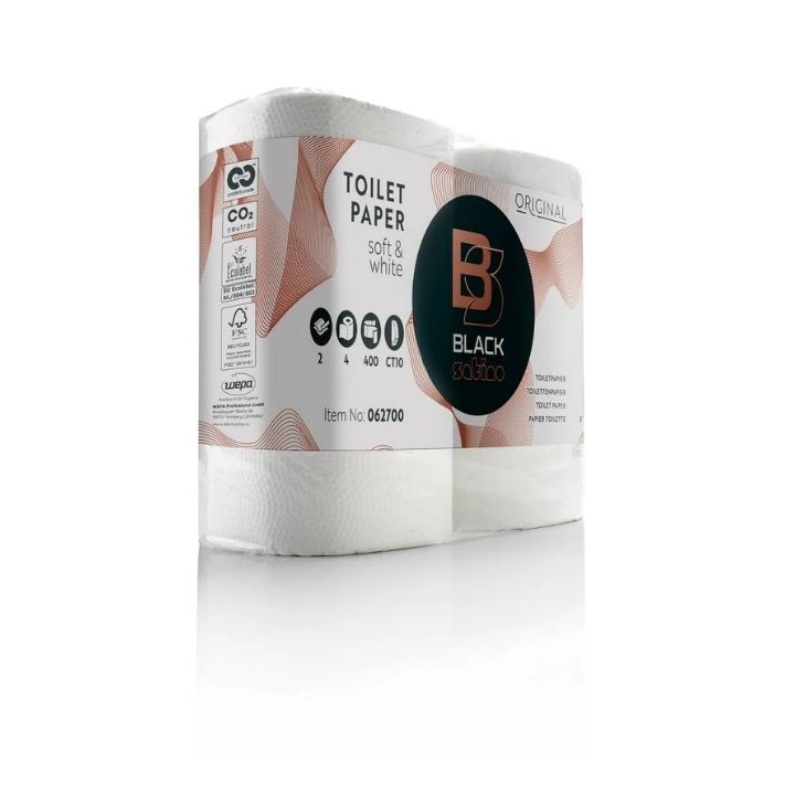 BlackSatino Original | Toiletpapier | 400 Vel | 2-Laags | CT10 | Wit | 062700 (40 stuks) - 1