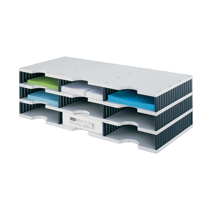 Vakkenset styrodoc a4 9vaks zwart/grijs(268-0303.98) - 0
