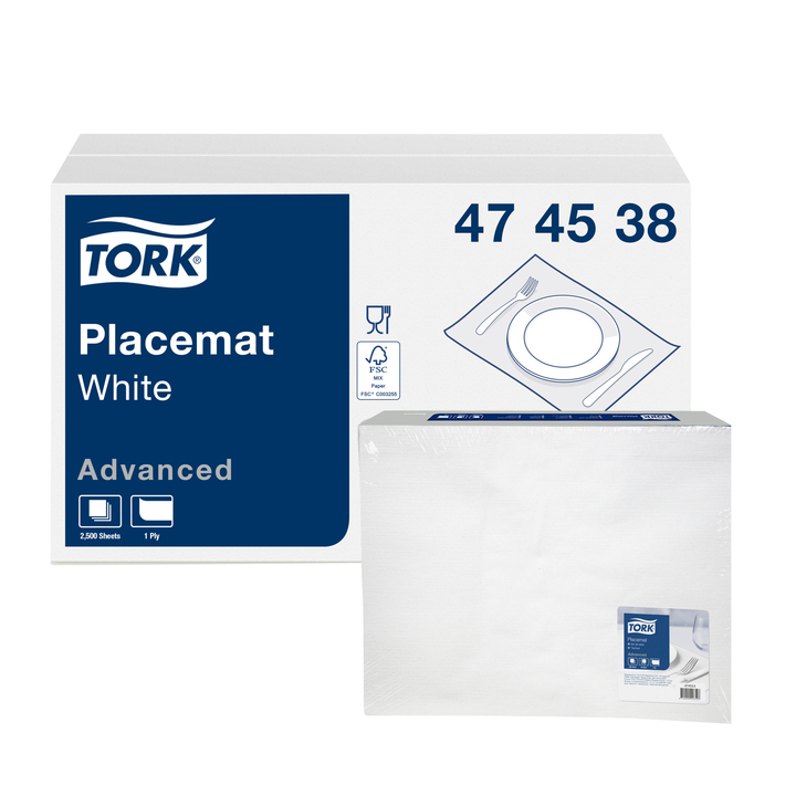 Placemat tork advanced 1laags 420x270mm wit(474539) - 0