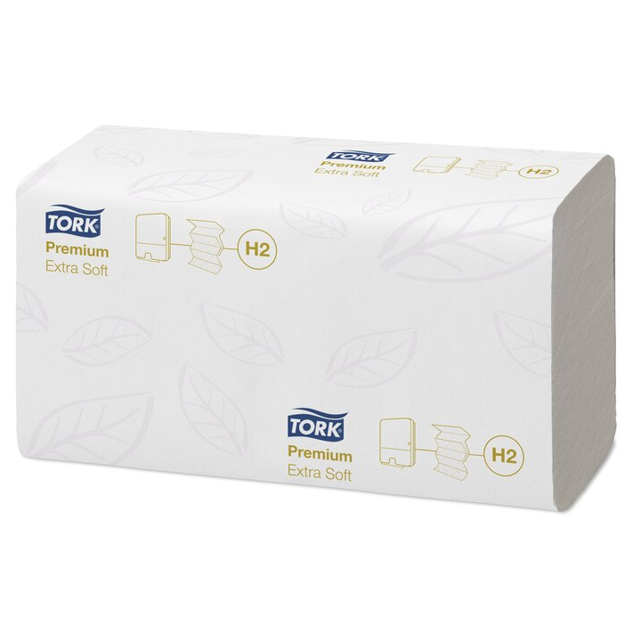Tork Premium | Interfold Papieren Handdoekjes | 34x21,2cm | 2-Laags | H2 | Wit | 100297 (2.100 stuks) - 1