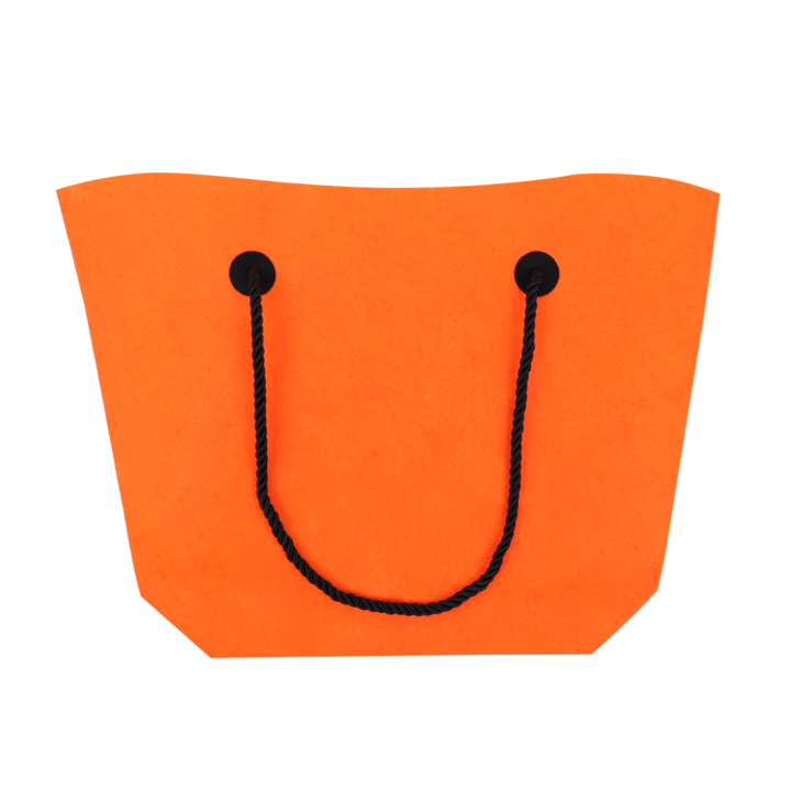 Strandtas, 37/47x33+2x4cm, vilt, oranje (50 stuks) - 0
