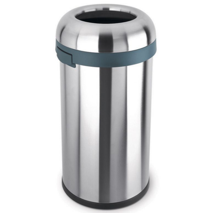 Simplehuman Bullet, afvalbak, 60 liter, mat RVS, VB 000756 - 0