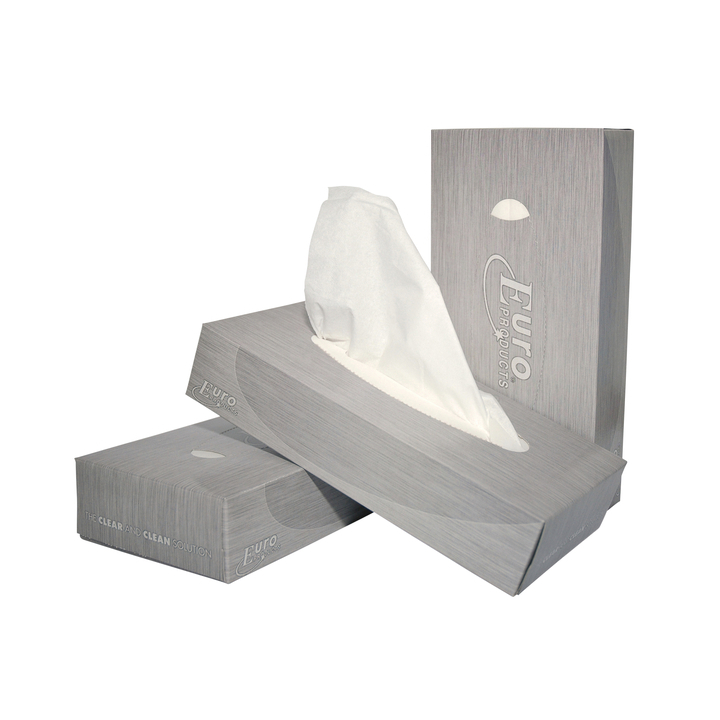 Euro Products | Facial Tissue | 21x21cm | 2-Laags | Wit | 140040 (100 stuks) - 0