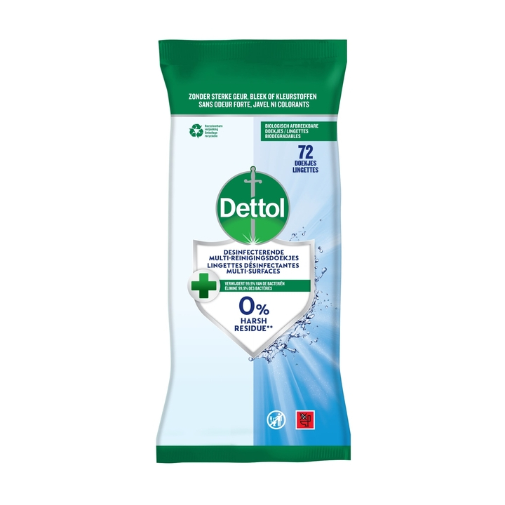 Reinigingsdoekjes dettol antibacterieël cleans 72(3287052) - 0