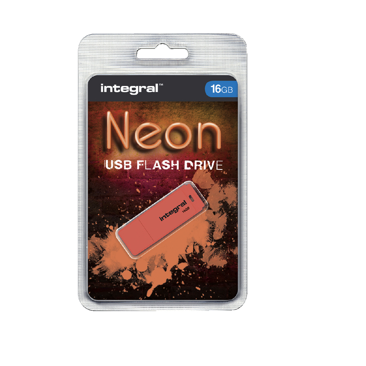 Usb-stick integral fd 16gb neon oranje(infd16gbneonor) - 0