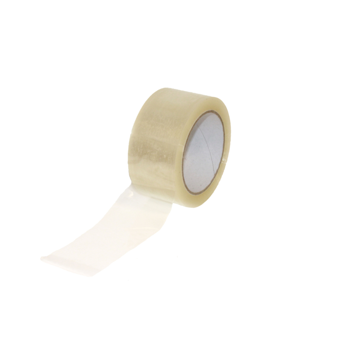 Verpakkingstape, PVC, 48mm x 66m, transparant - 0