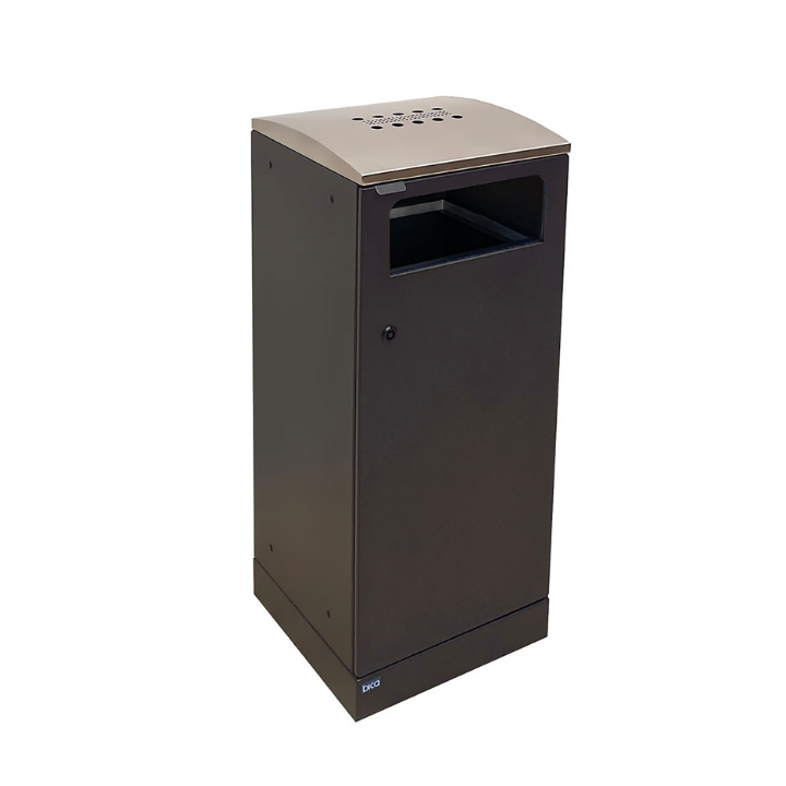 Buitenafvalbak met ashouder, 100 liter, antraciet, VB 197903 - 0