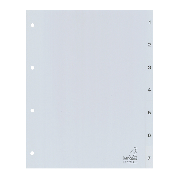 Tabblad kangaro g407c a4 4r pp 7dlg 1-7 grijs(g407c) - 0