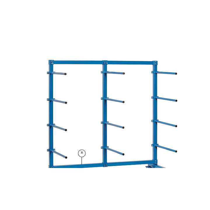 Horizontale steun voor draagarmwagen 1200 mm lang - 0