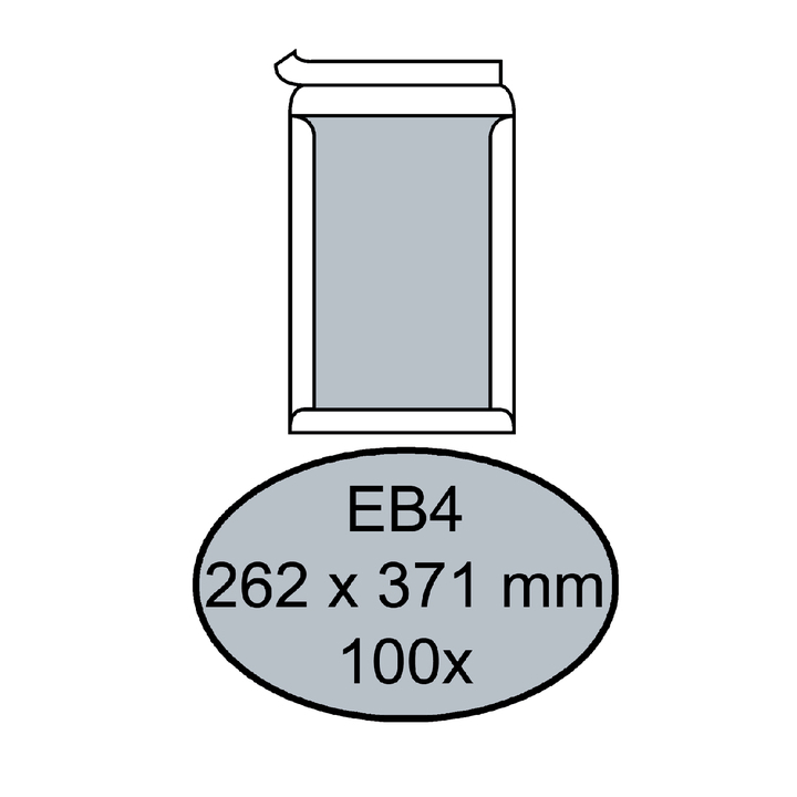 Envelop quantore bordrug eb4 262x371 zk 120gr wit - 0