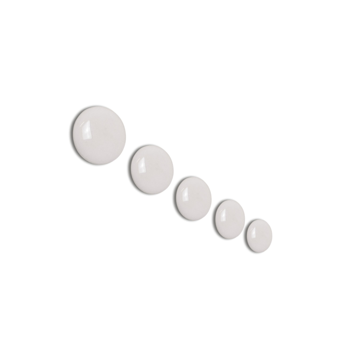 Smit Visual, Glasbordmagneet, extra sterk, Ø25mm, wit (5 st) - 0