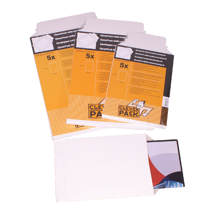 Envelop cleverpack a4 238x312mm karton wit(229) - 3