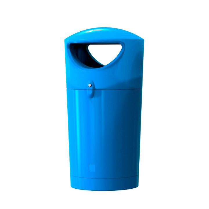 Metro Hooded, afvalbak, 100 liter, blauw, VB 719235 - 0