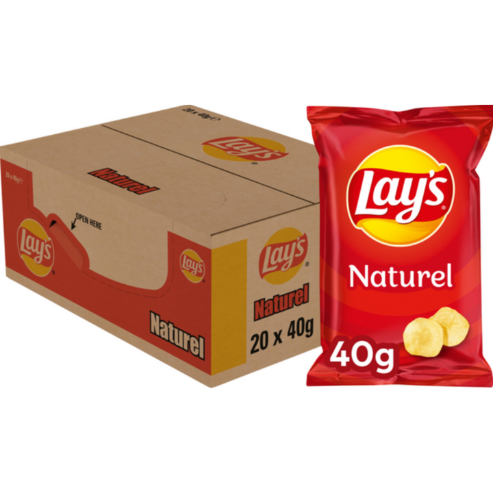 Lay's, chips, 40 gram, naturel, 37152 (1 zakje) - 1