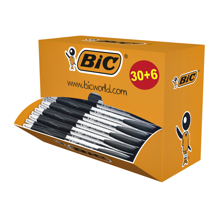 Balpen bic atlantis classic valuepack zwart(920287) - 0