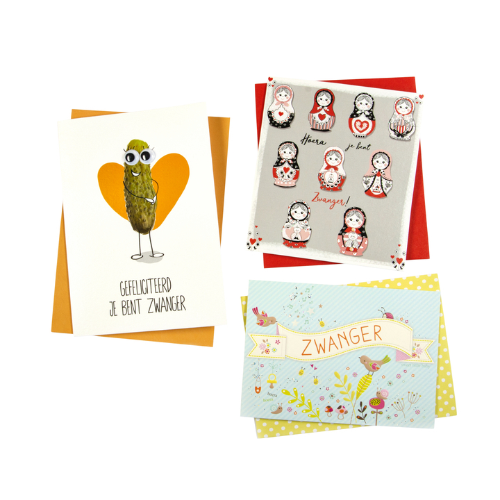 Wenskaart navulset paperclip zwanger(box.zwanger) - 0