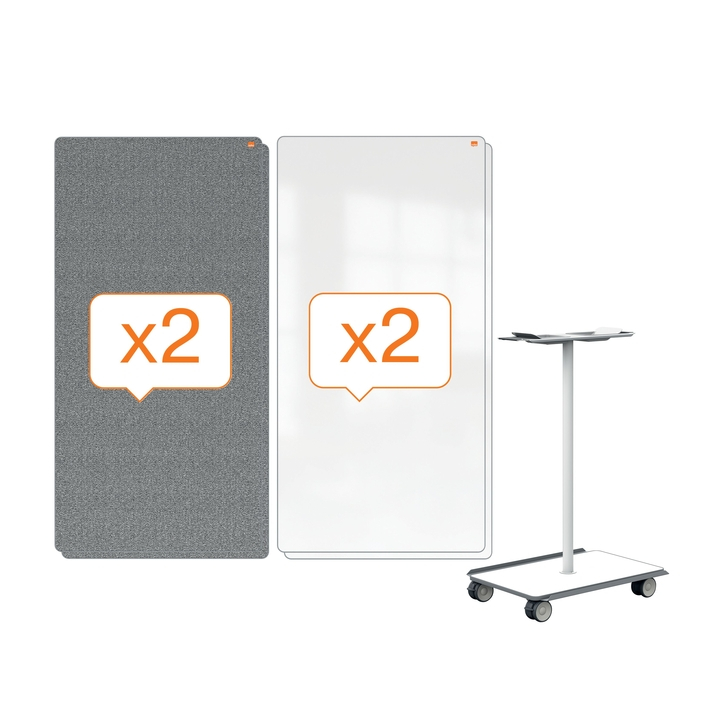 White- memobord systeem nobo move meet 1800x900mm(1915569) - 3