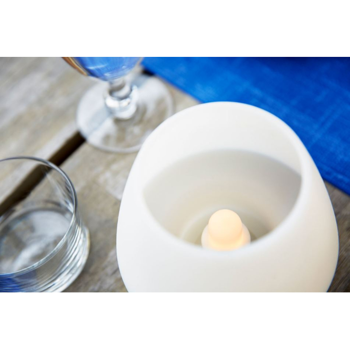 Duni | LED Lamphouder | 123x129mm | Moody Maxi White | 171488 (4 stuks) - 2