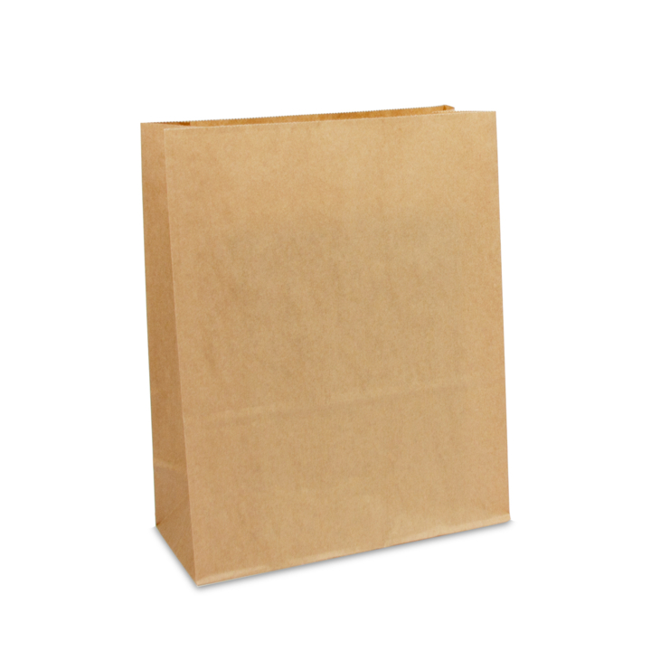 Blokbodemzak, papier, 22+10x28cm, bruin (250 stuks) - 0