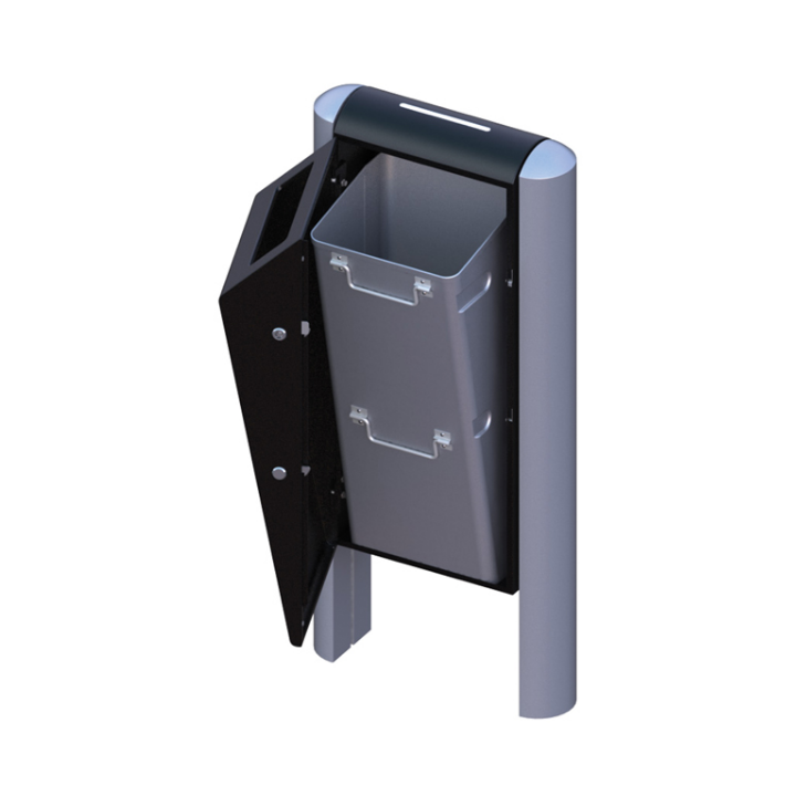 BinSystem Single Bin, 60 liter, zwart, VB 711505 - 2