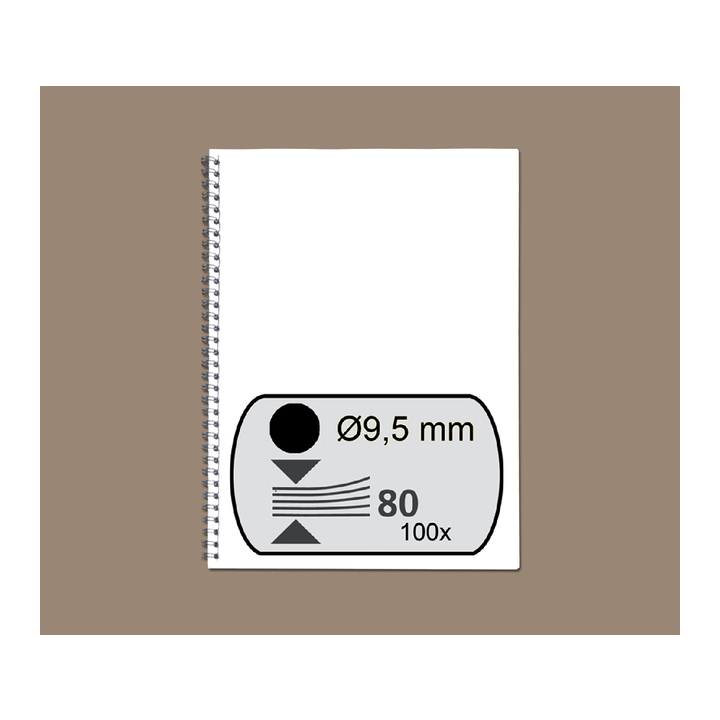 Draadrug gbc 9.5mm 34r zwart - 0