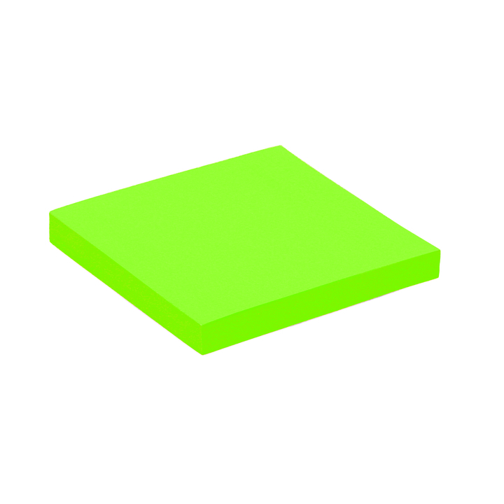Memoblok quantore 76x76mm neon groen(392384) - 0