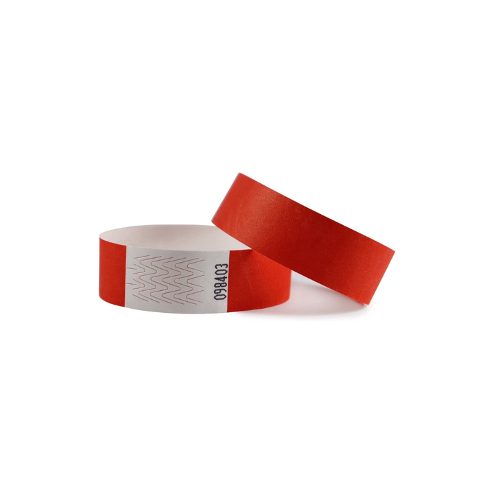 Polsband tyvek rood(390003) - 0