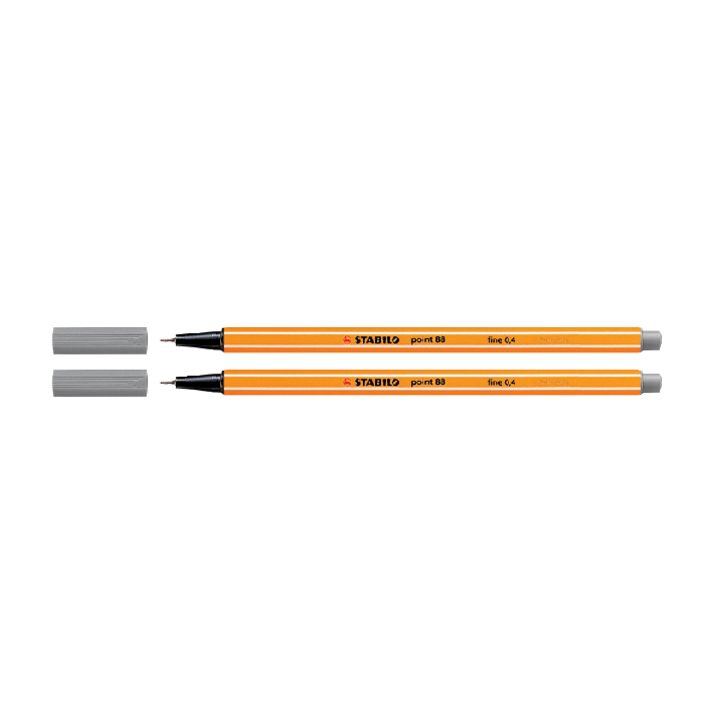 Fineliner stabilo point 88 donkergrijs - 0