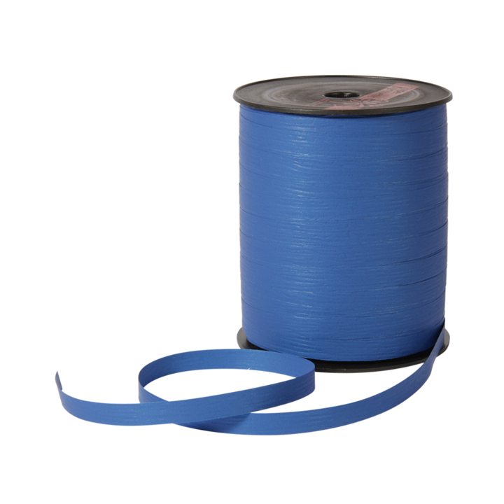 Krullint, paperlook, 10mm x 250m, blauw - 0