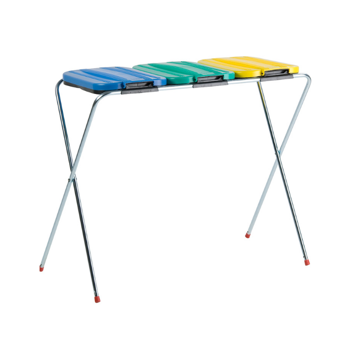 Trio zakhouder met deksel, blauw/geel/groen, VB 211003 - 0