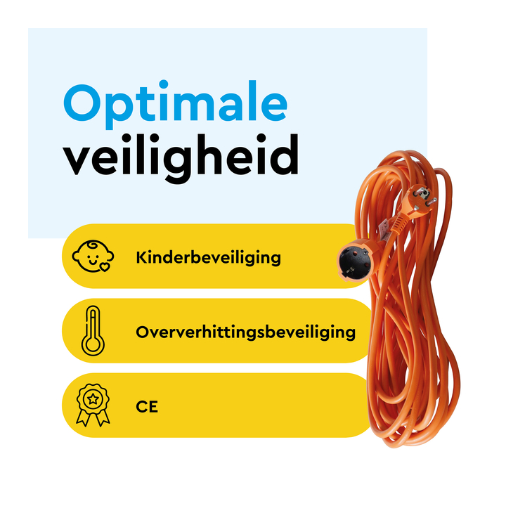 Verlengkabel brasq 30m oranje(8742635) - 2