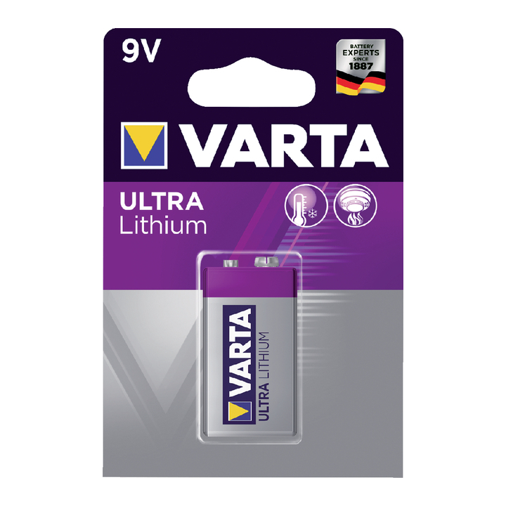 Batterij varta 9v lithium professional(6122301401) - 0