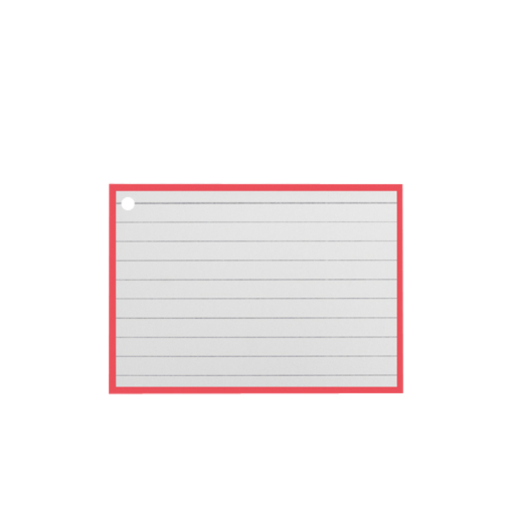 Flashcards a7 rood incl. clipring(376019) - 1